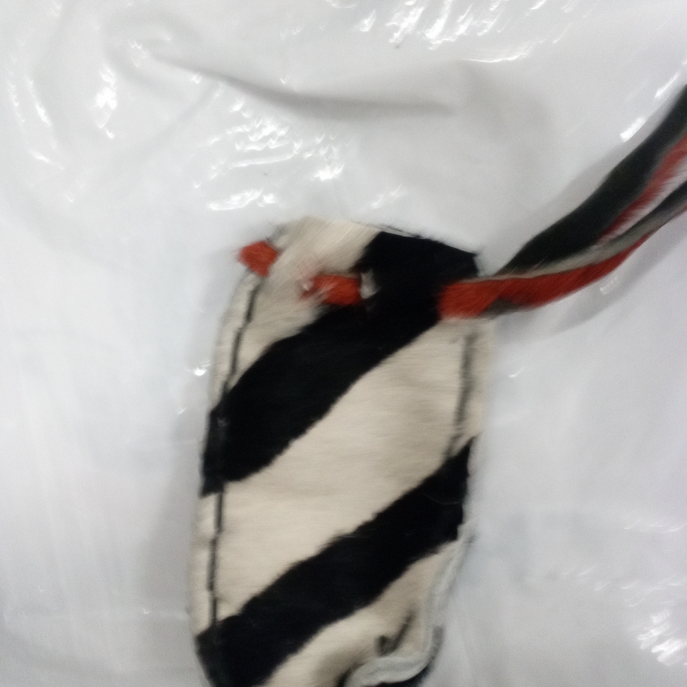 Black and White Striped Bag